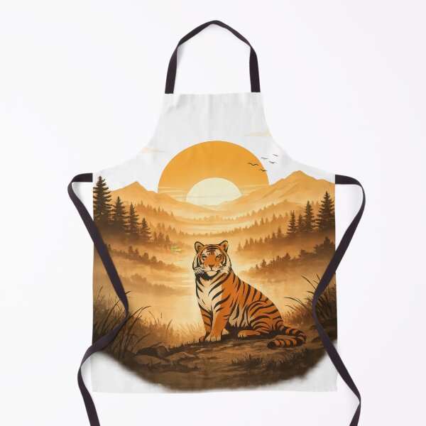 Item preview, Retro Sunset Tiger designed and sold by RetroShopSerbia.