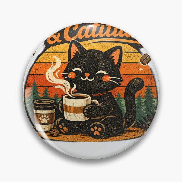 Item preview, Coffee Cat Retro Vintage Design designed and sold by 7anut.