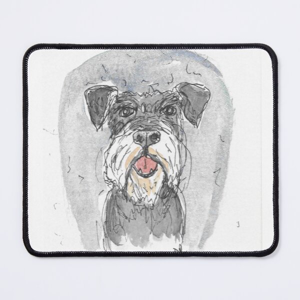 Item preview, Schnauzer fun original watercolour illustration art. designed and sold by DebTheZeb.