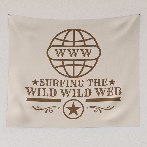 Item preview, Wild Wild Web Funny Internet Globe Retro Tech Humor Design 2 designed and sold by WordPlayStudio.