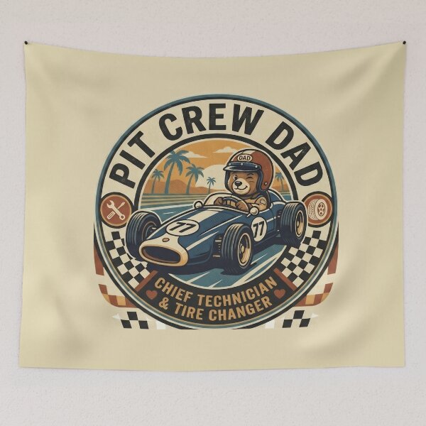 Item preview, Pit Crew Dad Sticker - Chief Technician Racing Dad Indy 500 Vinyl Decal designed and sold by Basma Designs | Funny Shirts, Stickers & Mugs.
