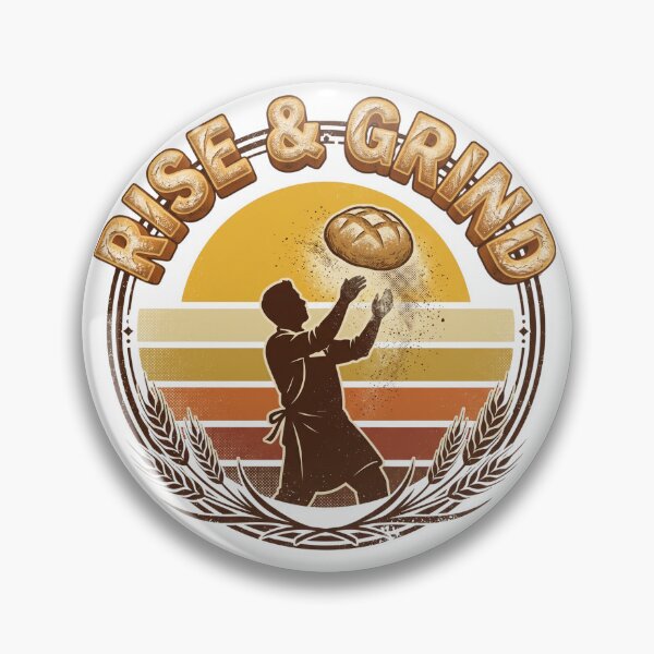Item preview, Rise and Grind Sourdough Baker Retro Sunset Bread Lover Gift designed and sold by afarkar.