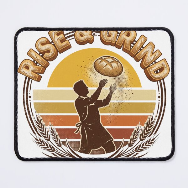 Item preview, Rise and Grind Sourdough Baker Retro Sunset Bread Lover Gift designed and sold by afarkar.