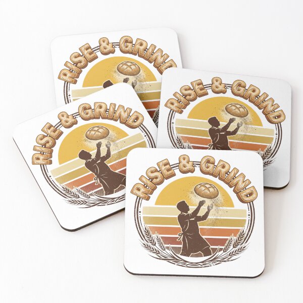 Item preview, Rise and Grind Sourdough Baker Retro Sunset Bread Lover Gift designed and sold by afarkar.