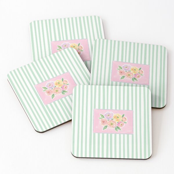Item preview, Vintage Floral Striped Pattern Pastel Aesthetic designed and sold by Islabonita..