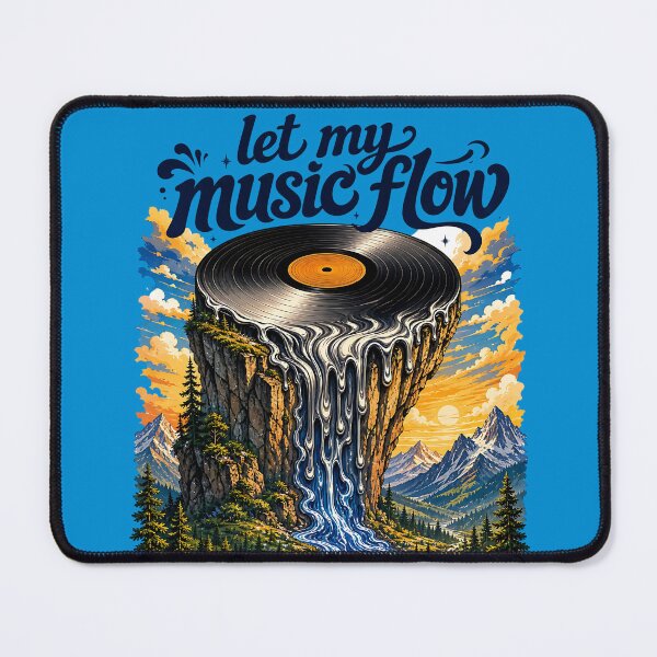 Item preview, Let My Music Flow Nature Surrealism Melting Vinyl Record designed and sold by ActOnyx Designs.
