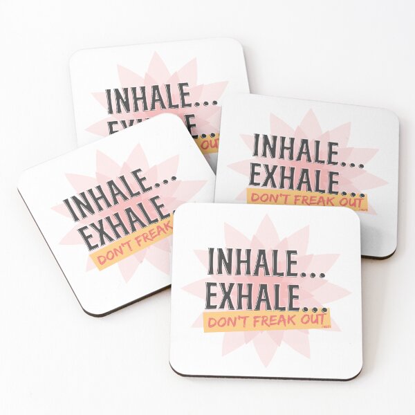Item preview, Inhale Exhale Don't Freak Out - Floral Zen Typography designed and sold by re2m.