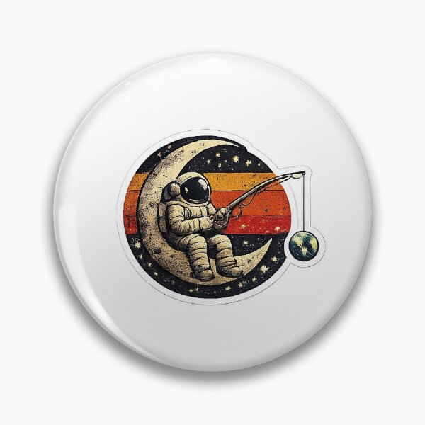 Item preview, Moon Fisher – Astronaut Sitting on the Moon Fishing the Earth designed and sold by Ode2.