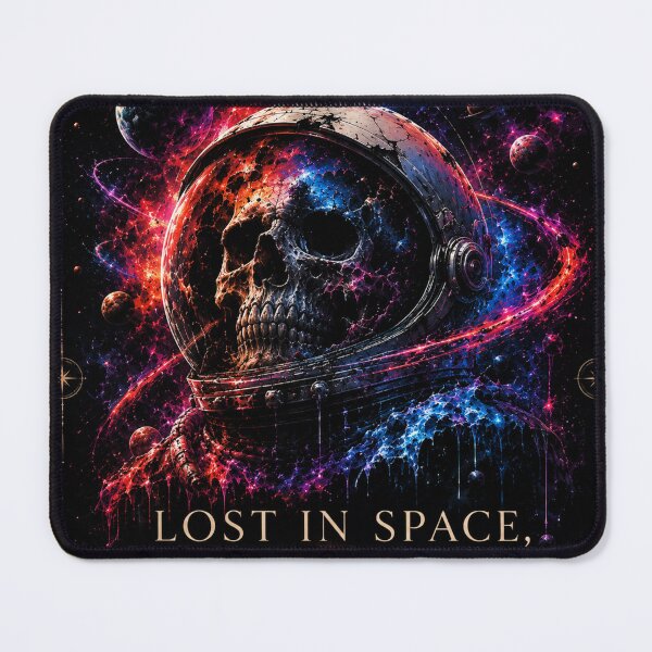Item preview, Lost In Space Found In Myself Cosmic Astronaut Skull Tee | Philosophical Galaxy Streetwear Art designed and sold by Emoji Emblems.
