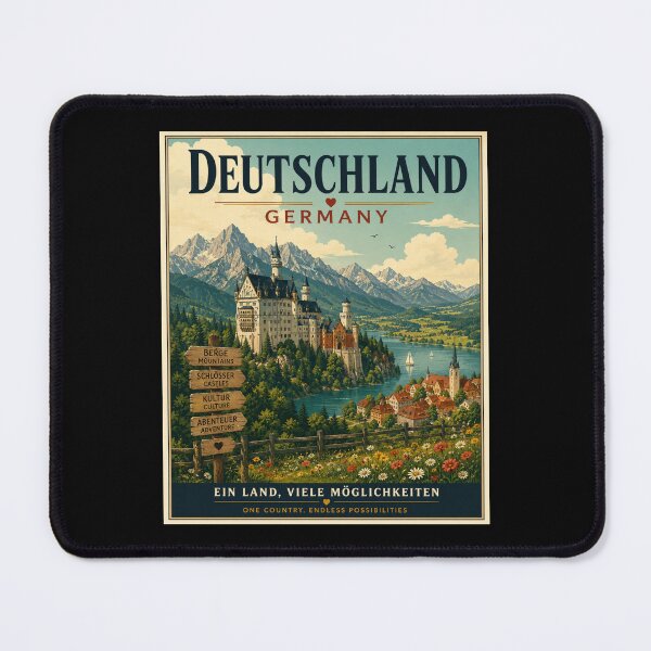 Item preview, Germany Castle Mountains Vintage Travel Poster Art designed and sold by Tienda-Vane.