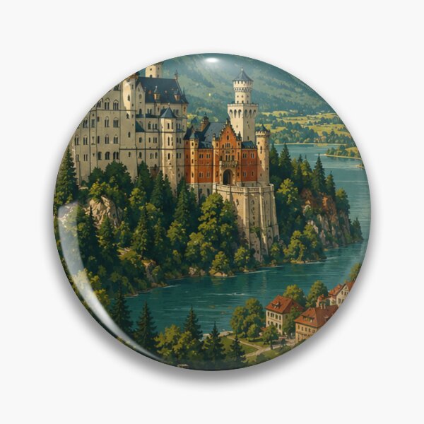 Item preview, Germany Castle Mountains Vintage Travel Poster Art designed and sold by Tienda-Vane.