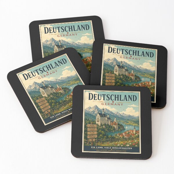 Item preview, Germany Castle Mountains Vintage Travel Poster Art designed and sold by Tienda-Vane.