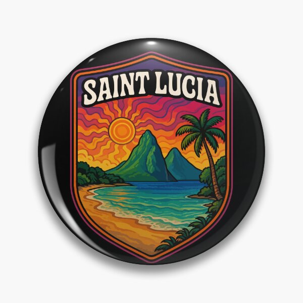Item preview, Santa Lucía, Caribe, Arte psicodélico, Viajes designed and sold by TomFrontierArt.