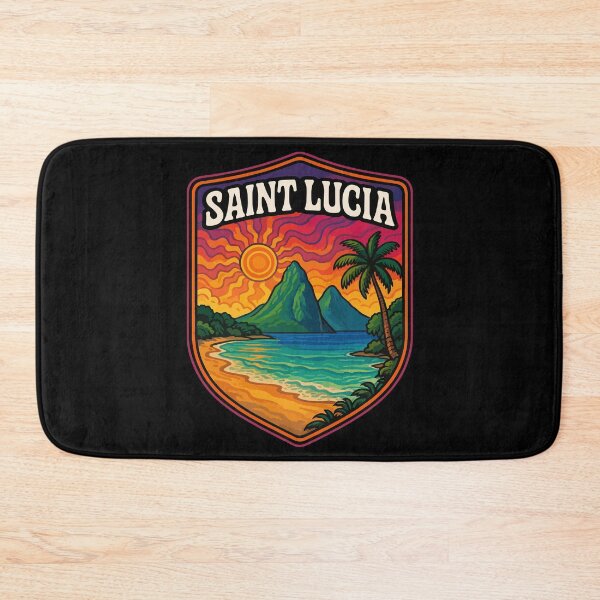 Item preview, Saint Lucia Caribbean Trippy Art Travel designed and sold by TomFrontierArt.