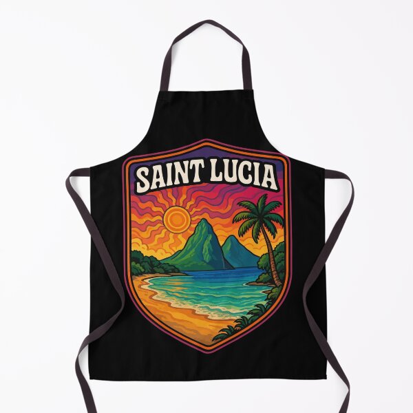 Item preview, Saint Lucia Caribbean Trippy Art Travel designed and sold by TomFrontierArt.