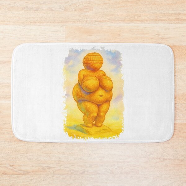 Item preview, Venus of Willendorf aquarelle art in a cutout rustic frame designed and sold by EmeraldeaArt.