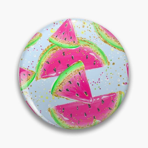 Item preview, watermelon pattern on a blue background designed and sold by ezgiworkshop.