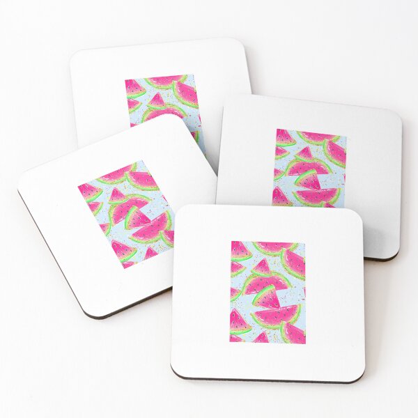 Item preview, watermelon pattern on a blue background designed and sold by ezgiworkshop.