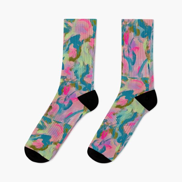 Item preview, Bright Abstract Floral Painting Pattern designed and sold by helenannestudio.