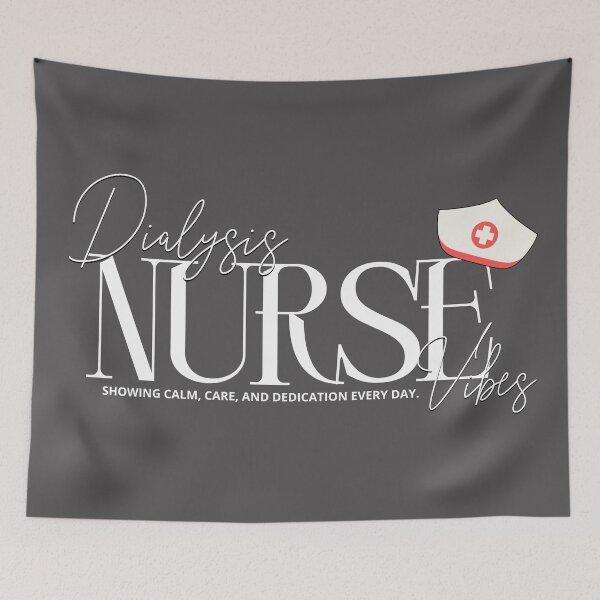 Item preview, “Dialysis Nurse Vibes - Showing Calm, Care, and Dedication every day. designed and sold by Pouls and Prints.