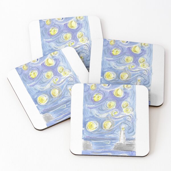 Item preview, Starry Night Donaghadee Lighthouse designed and sold by DebTheZeb.