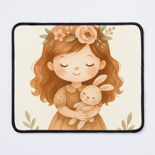 Item preview, Emilia Personalized Name Gift Cute Bunny Girl Nursery Decor designed and sold by LoveNurseries.
