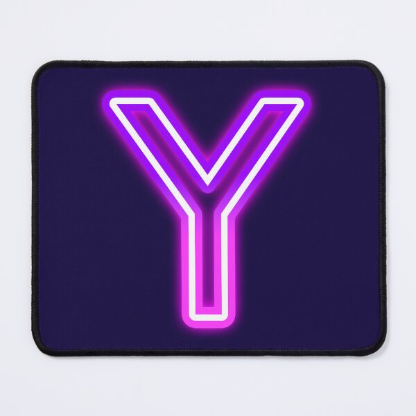 Item preview, Letter Y Neon Pink Purple Glow - Retro Futuristic Monogram Initial designed and sold by SolutionsArt.