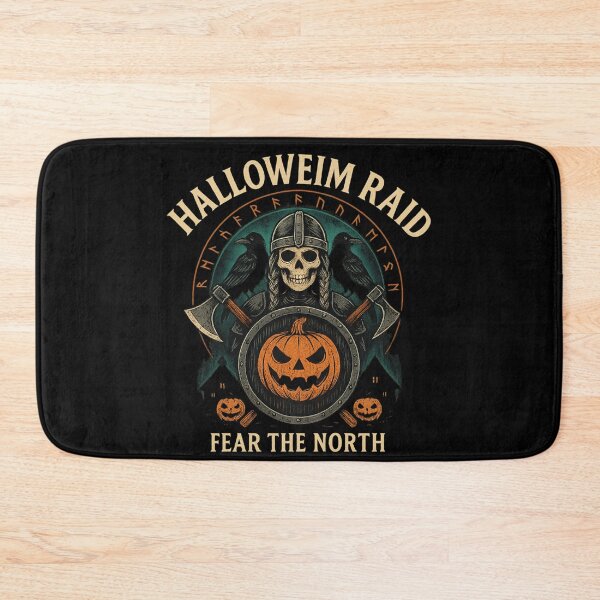 Item preview, Halloweim Raid Fear the North Viking Skull Pumpkin designed and sold by Mythborn Saga.