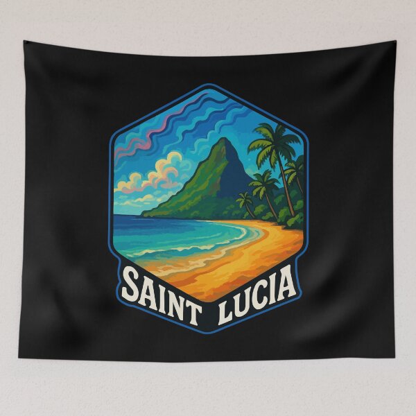Item preview, Saint Lucia Caribbean Travel designed and sold by TomFrontierArt.