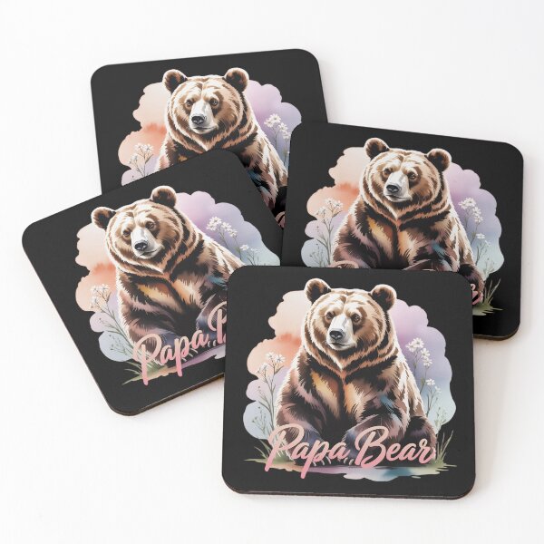 Item preview, Papa Bear Watercolor Bear Illustration | Cute Woodland Dad Aesthetic Design designed and sold by JadmeStudio.
