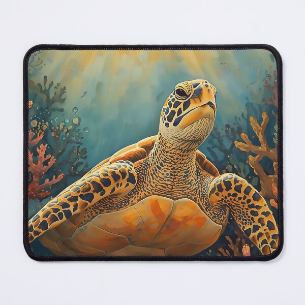Item preview, A serene digital artwork of a majestic sea turtle designed and sold by Bandey one.