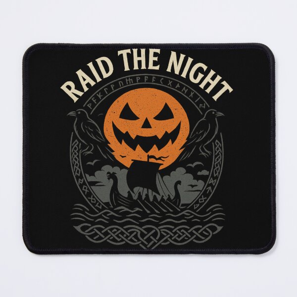 Item preview, Raid the Night Viking Longship Pumpkin Moon Runes designed and sold by Mythborn Saga.
