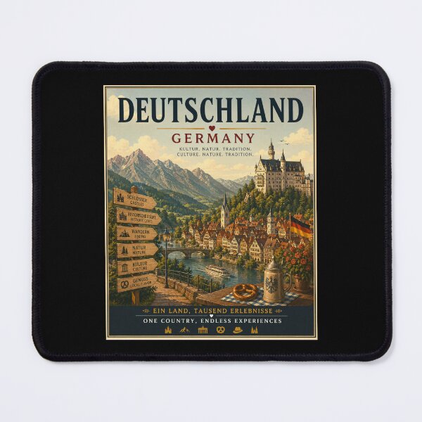 Item preview, Germany Castle Mountains Vintage Travel Poster Art designed and sold by Tienda-Vane.