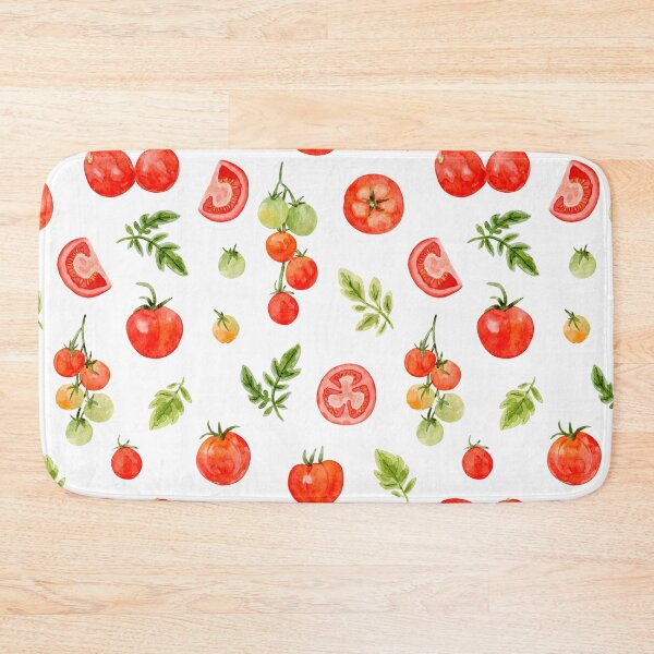 Item preview, Tomatoes in Watercolor Pattern (White Background) designed and sold by andrebalest.art.