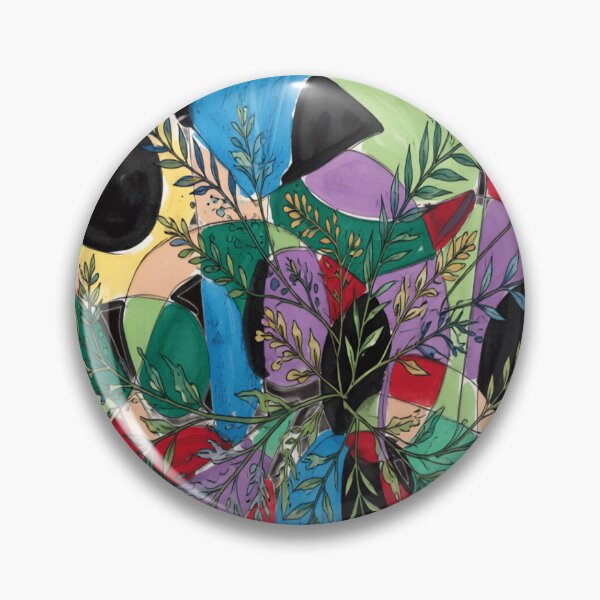 Item preview, Abstract Collision Botanical colorful geometric abstract design designed and sold by SmashingDeals.
