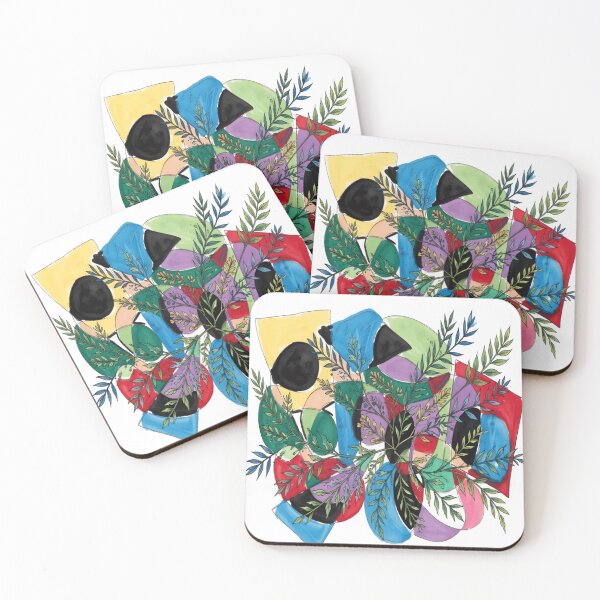 Item preview, Abstract Collision Botanical colorful geometric abstract design designed and sold by SmashingDeals.