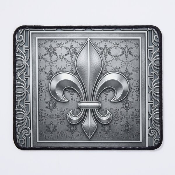 Item preview, Fleur De Lys Royal Silver Celtic Heraldic Crown Shield Emblem designed and sold by ProjectNoah.