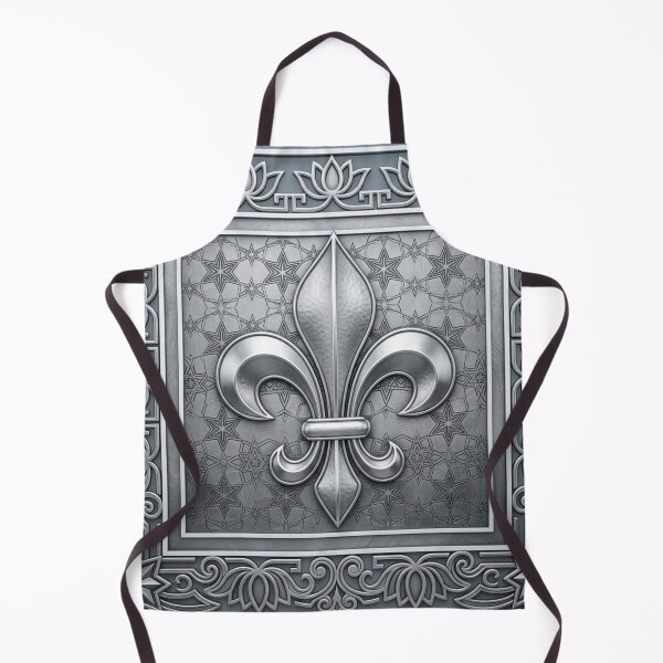 Item preview, Fleur De Lys Royal Silver Celtic Heraldic Crown Shield Emblem designed and sold by ProjectNoah.
