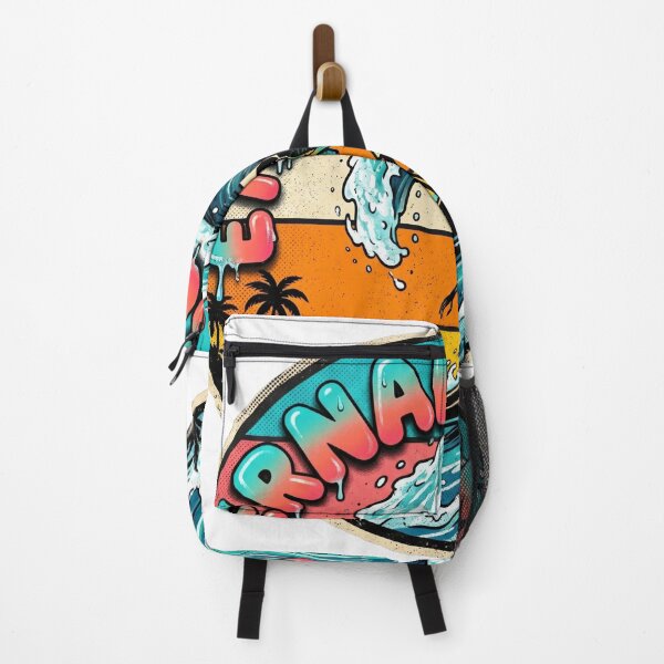 Item preview, Eternal Summer Skeleton Surfer Wave Vintage Beach Retro Surf designed and sold by afarkar.