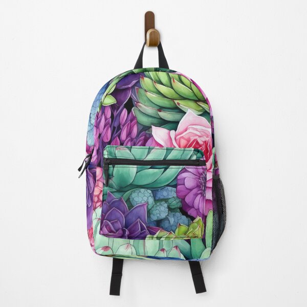 Item preview, Vibrant Succulent Rose Garden Pattern designed and sold by WatercolorLane.