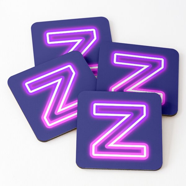 Item preview, Letter Z Neon Pink Purple Glow - Retro Futuristic Monogram Initial designed and sold by SolutionsArt.