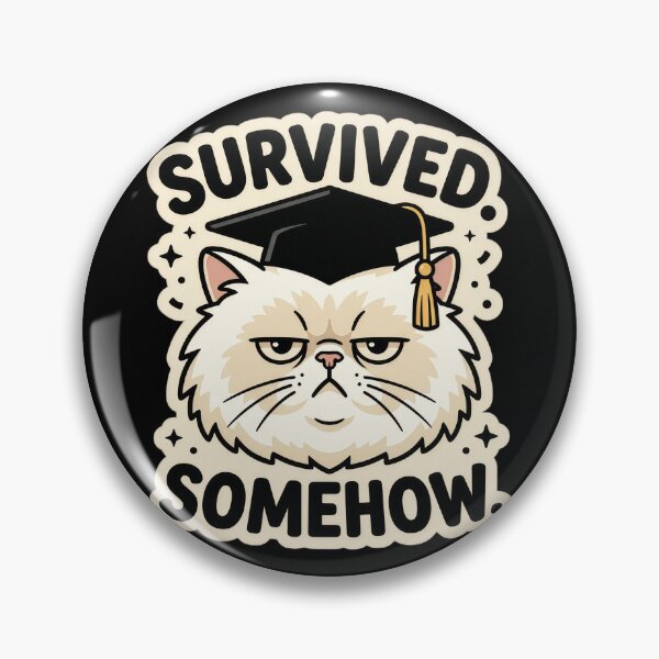 Item preview, Survived Somehow – Funny Grumpy Cat Graduation Gift designed and sold by StillWildink.
