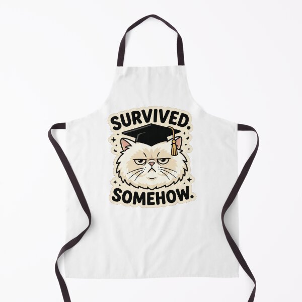 Item preview, Survived Somehow – Funny Grumpy Cat Graduation Gift designed and sold by StillWildink.