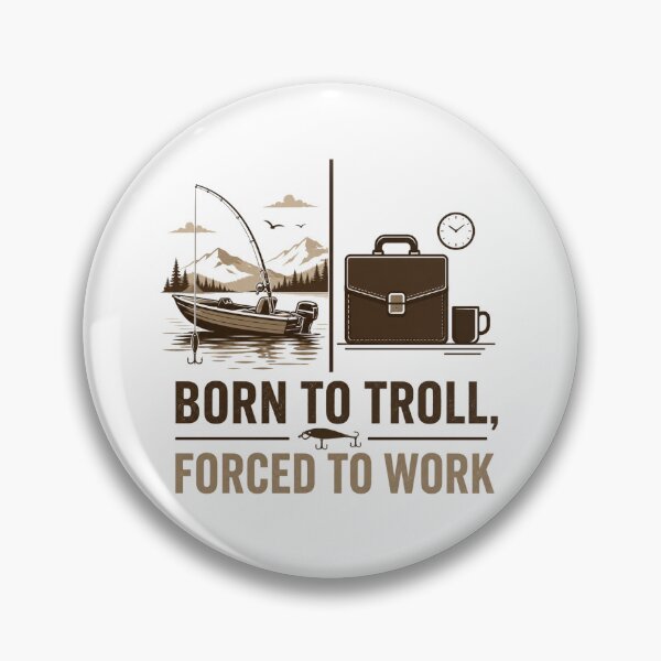 Item preview, Born to Troll Forced to Work | Funny Fishing Work Humor Shirt designed and sold by ZorviqueStudio.