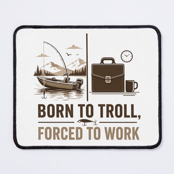 Item preview, Born to Troll Forced to Work | Funny Fishing Work Humor Shirt designed and sold by ZorviqueStudio.