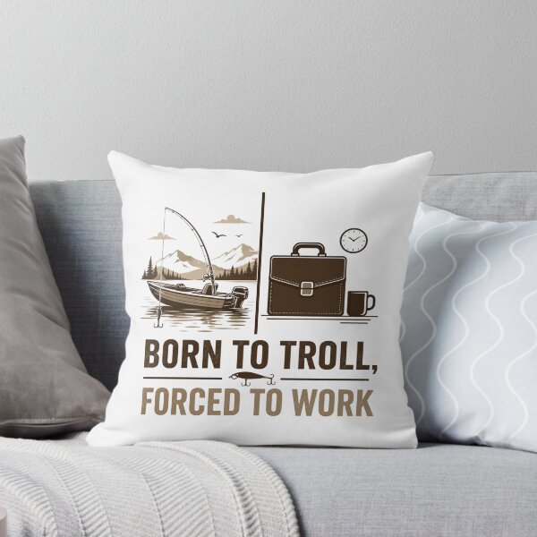 Item preview, Born to Troll Forced to Work | Funny Fishing Work Humor Shirt designed and sold by ZorviqueStudio.