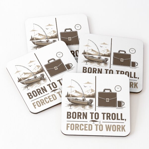 Item preview, Born to Troll Forced to Work | Funny Fishing Work Humor Shirt designed and sold by ZorviqueStudio.