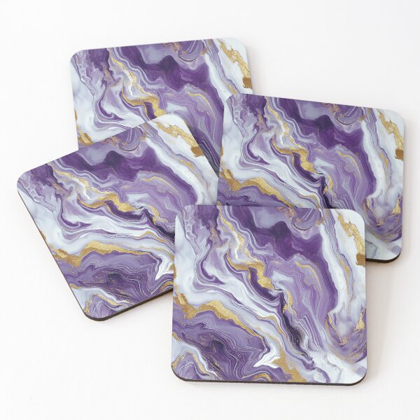Item preview, Purple Gold Marble Agate Swirls designed and sold by WatercolorLane.