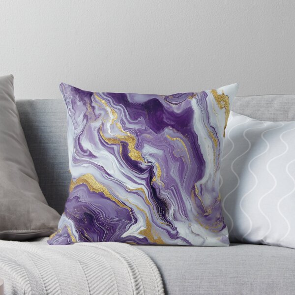 Item preview, Purple Gold Marble Agate Swirls designed and sold by WatercolorLane.