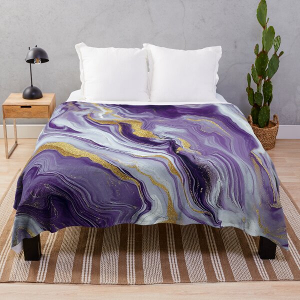 Item preview, Purple Gold Marble Agate Swirls designed and sold by WatercolorLane.